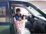 Jolie and her owner.<br /> Happy Travelers!
